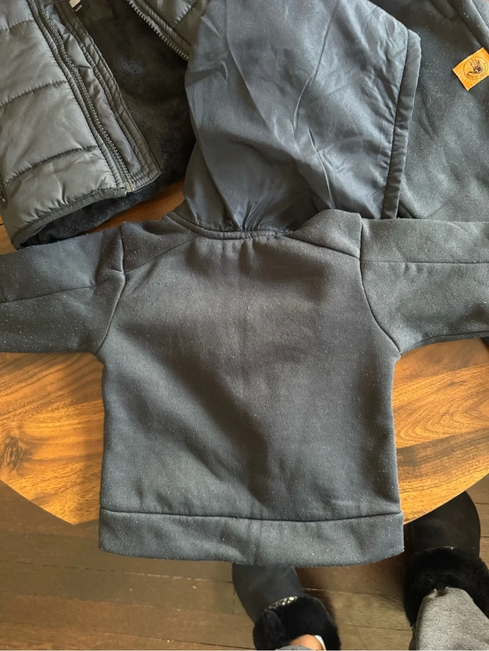 Body Glove Kids 3 piece black winter set with Hooded Puffer Jacket